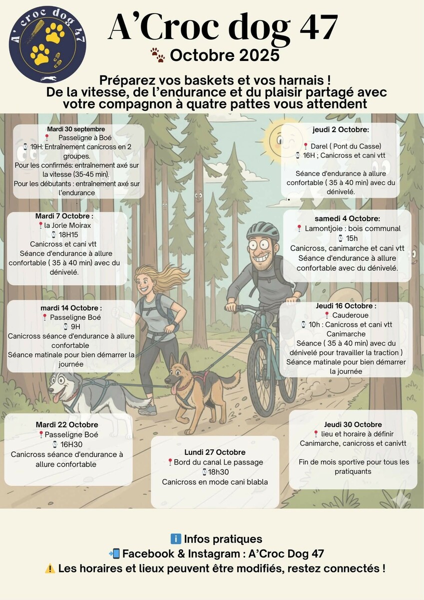 planning d'octobre 2025
